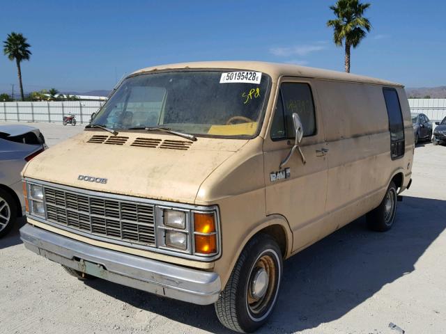 2B7HB23R0BK271015 - 1981 DODGE RAM VAN B2 TAN photo 2