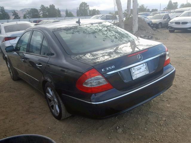 WDBUF56X87B015473 - 2007 MERCEDES-BENZ E 350 BLACK photo 3