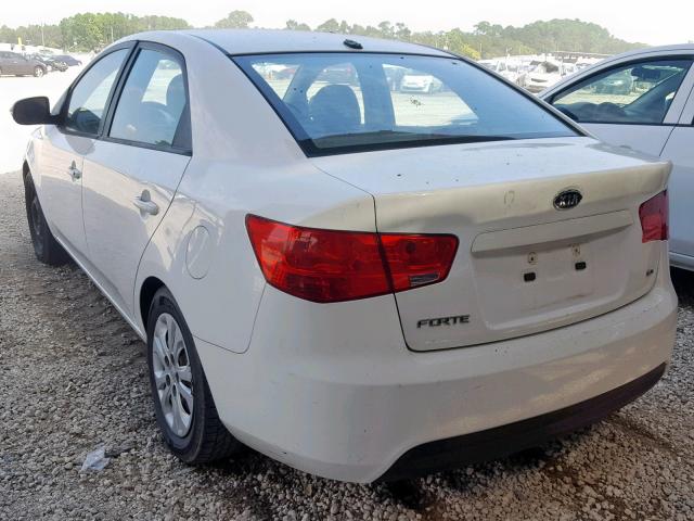 KNAFU4A26A5233050 - 2010 KIA FORTE EX WHITE photo 3