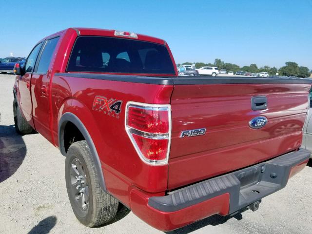 1FTFW1ET9CFB85846 - 2012 FORD F150 SUPER RED photo 3