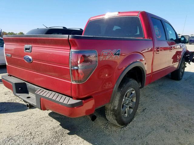 1FTFW1ET9CFB85846 - 2012 FORD F150 SUPER RED photo 4