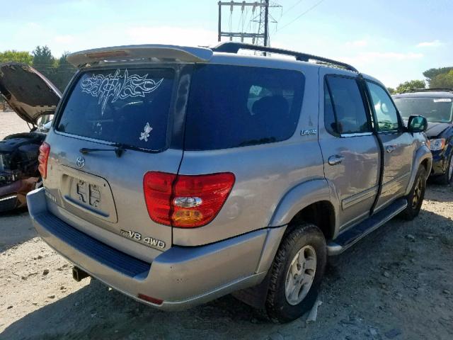 5TDBT48A11S036136 - 2001 TOYOTA SEQUOIA LI GRAY photo 4