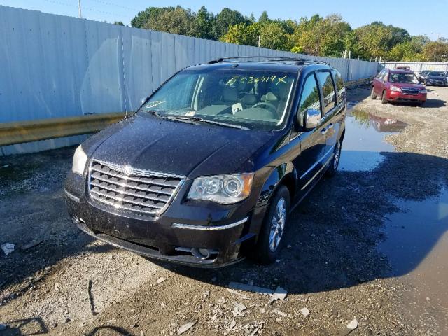 2A8HR64X28R689066 - 2008 CHRYSLER TOWN & COU BLACK photo 2