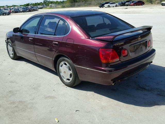 JT8BD69S220169779 - 2002 LEXUS GS 300 MAROON photo 3