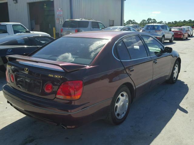 JT8BD69S220169779 - 2002 LEXUS GS 300 MAROON photo 4