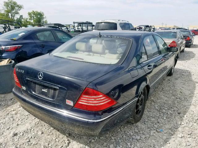 WDBNG70J44A408888 - 2004 MERCEDES-BENZ S 430 BLUE photo 4