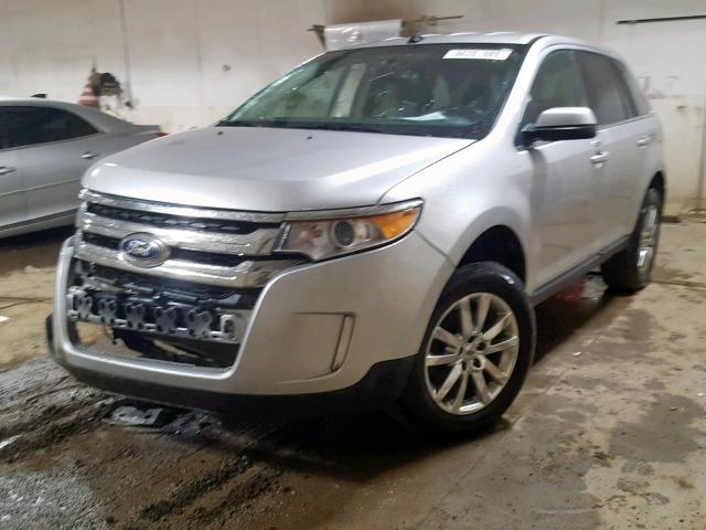 2FMDK4KC3DBC13017 - 2013 FORD EDGE LIMIT SILVER photo 2