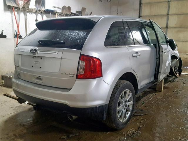 2FMDK4KC3DBC13017 - 2013 FORD EDGE LIMIT SILVER photo 4