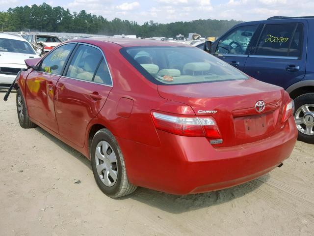 4T1BE46K69U316207 - 2009 TOYOTA CAMRY BASE RED photo 3