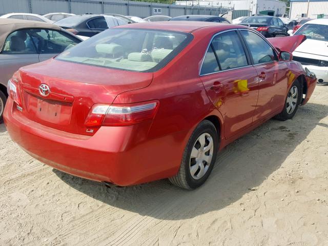 4T1BE46K69U316207 - 2009 TOYOTA CAMRY BASE RED photo 4