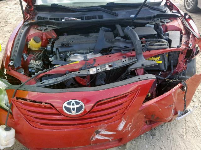 4T1BE46K69U316207 - 2009 TOYOTA CAMRY BASE RED photo 7