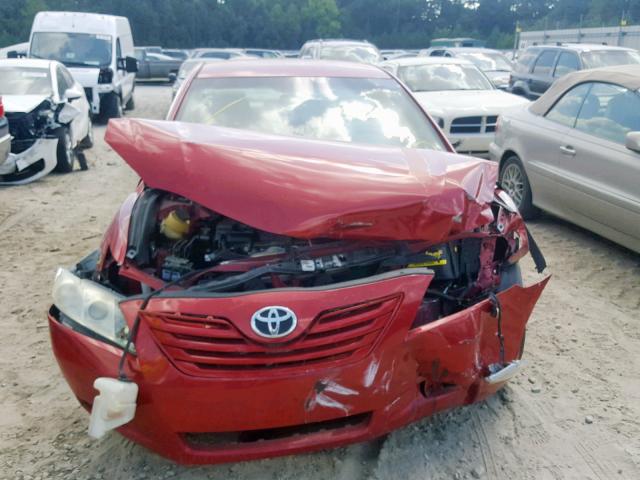 4T1BE46K69U316207 - 2009 TOYOTA CAMRY BASE RED photo 9