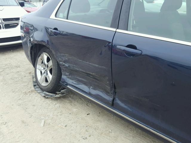 1G1ZC5EB8AF143730 - 2010 CHEVROLET MALIBU 1LT BLUE photo 9