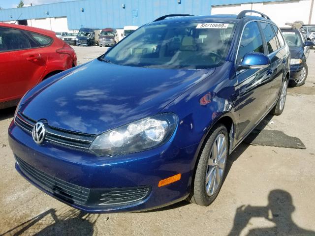 3VWPL7AJ9EM602533 - 2014 VOLKSWAGEN JETTA TDI BLUE photo 2