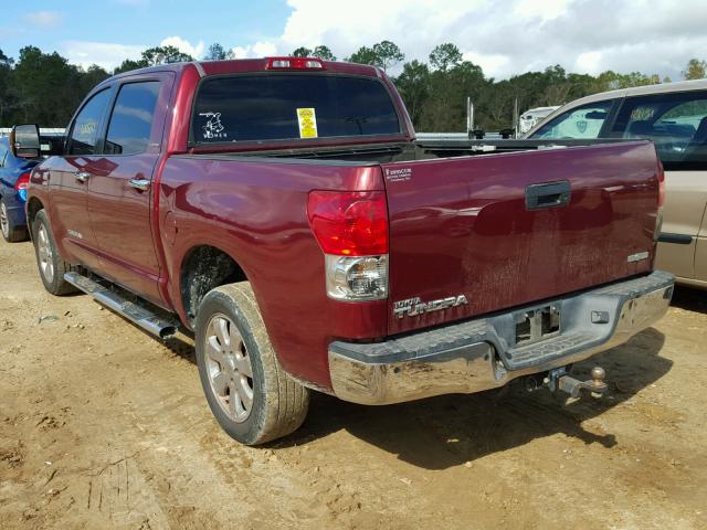 5TBEV58117S455988 - 2007 TOYOTA TUNDRA CRE MAROON photo 3