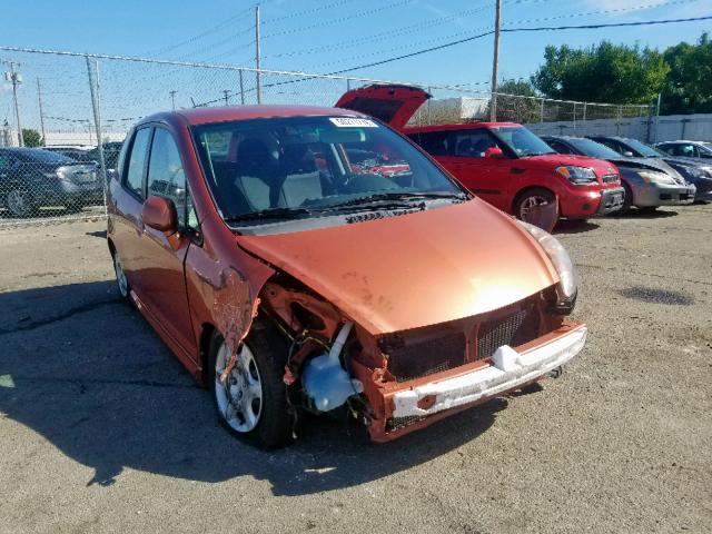 JHMGD38667S036415 - 2007 HONDA FIT S ORANGE photo 1