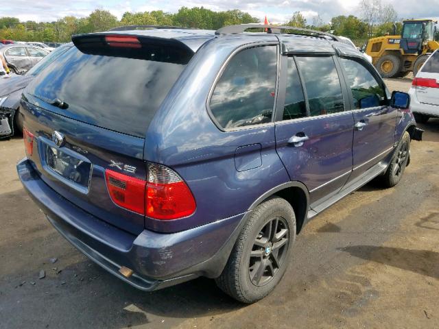 5UXFA13535LY07587 - 2005 BMW X5 3.0I BLUE photo 4