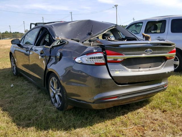 3FA6P0G78HR402164 - 2017 FORD FUSION S GRAY photo 3