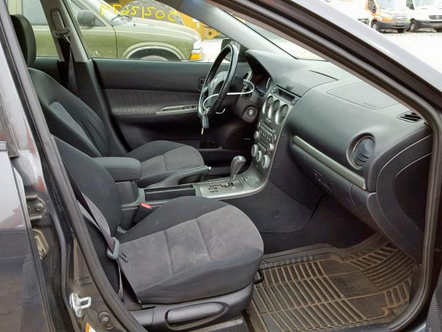 1YVHP80D055M71599 - 2005 MAZDA 6 S GRAY photo 5