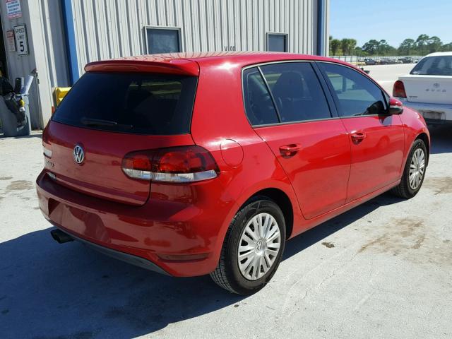WVWDA7AJ0BW323771 - 2011 VOLKSWAGEN GOLF RED photo 4