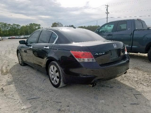 1HGCP36879A049065 - 2009 HONDA ACCORD EXL BLACK photo 3