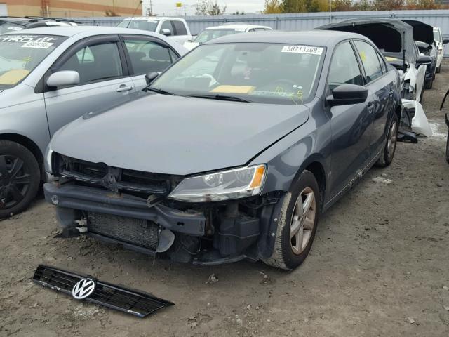 3VW2K7AJ1DM455104 - 2013 VOLKSWAGEN JETTA BASE BLACK photo 2