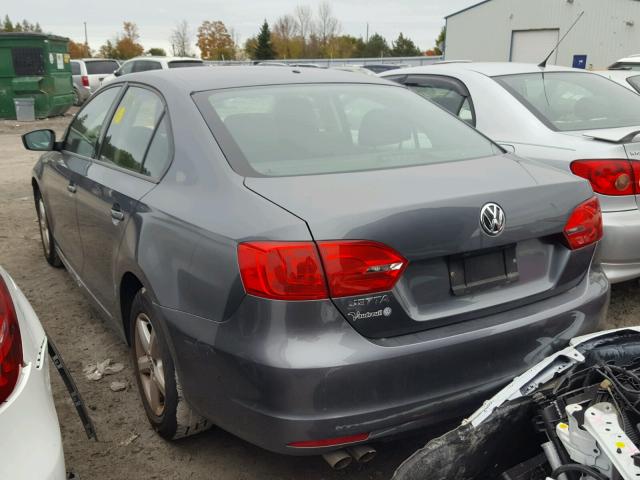 3VW2K7AJ1DM455104 - 2013 VOLKSWAGEN JETTA BASE BLACK photo 3