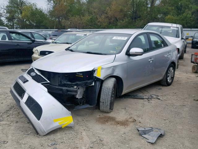 KNAFU4A29C5499505 - 2012 KIA FORTE EX SILVER photo 2