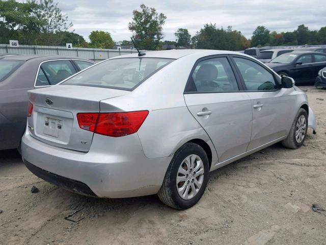 KNAFU4A29C5499505 - 2012 KIA FORTE EX SILVER photo 4