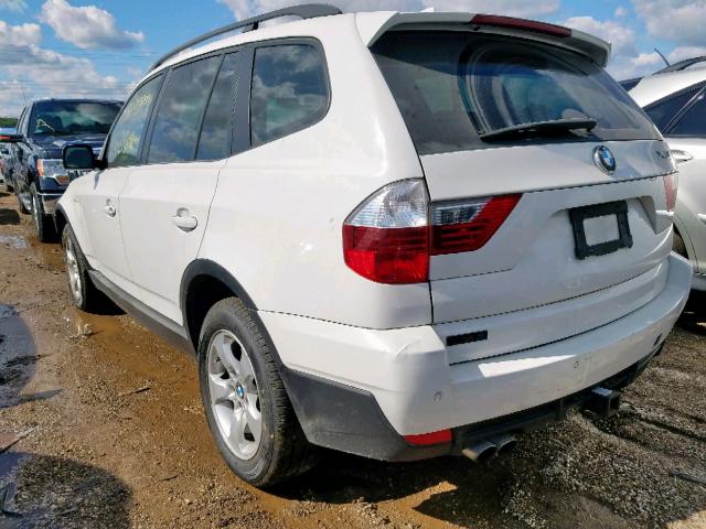 WBXPC93498WJ04250 - 2008 BMW X3 3.0SI WHITE photo 3