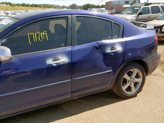 JM1BK12F761449527 - 2006 MAZDA 3 I PURPLE photo 9