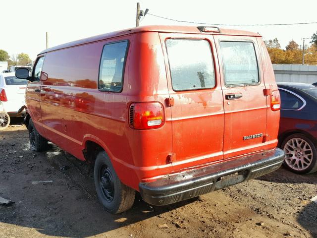 2B7JB21Y2WK108318 - 1998 DODGE RAM VAN B2 RED photo 3