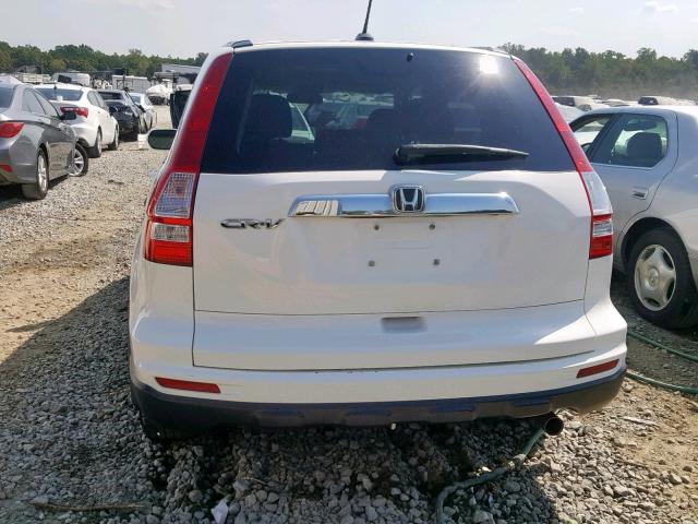 5J6RE3H75AL050382 - 2010 HONDA CR-V EXL WHITE photo 9