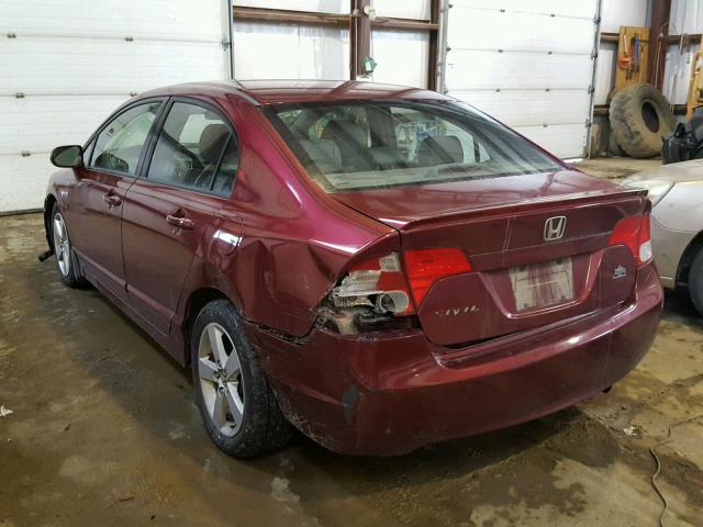 2HGFA16988H013817 - 2008 HONDA CIVIC EXL BURGUNDY photo 3