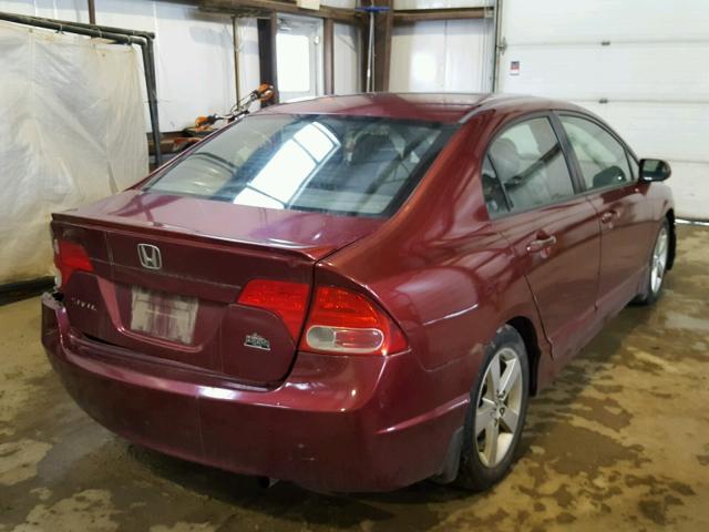 2HGFA16988H013817 - 2008 HONDA CIVIC EXL BURGUNDY photo 4