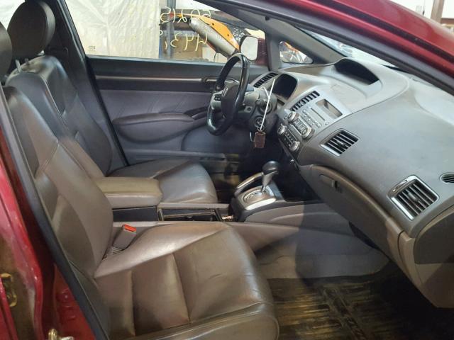 2HGFA16988H013817 - 2008 HONDA CIVIC EXL BURGUNDY photo 5