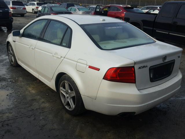 19UUA66284A067019 - 2004 ACURA TL WHITE photo 3