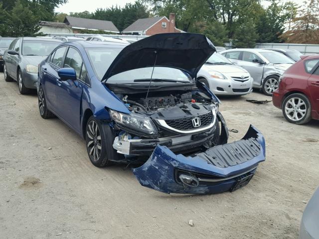 2HGFB2F95EH527946 - 2014 HONDA CIVIC EXL BLUE photo 1