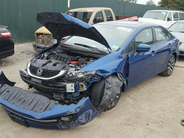 2HGFB2F95EH527946 - 2014 HONDA CIVIC EXL BLUE photo 2