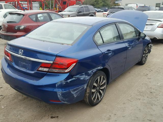 2HGFB2F95EH527946 - 2014 HONDA CIVIC EXL BLUE photo 4