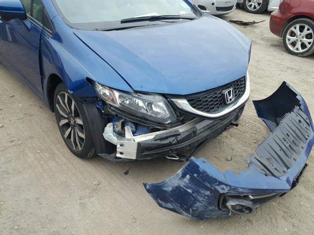 2HGFB2F95EH527946 - 2014 HONDA CIVIC EXL BLUE photo 9