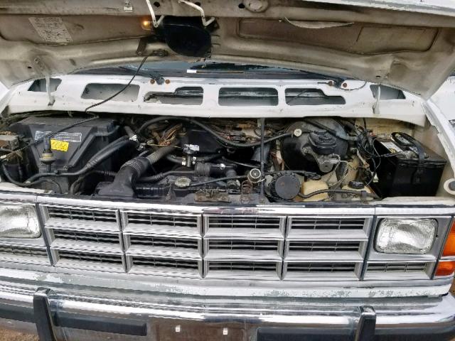 2B6HB21Y6KK404407 - 1989 DODGE RAM VAN B2 WHITE photo 7