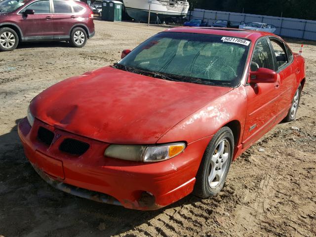 1G2WP5215WF332888 - 1998 PONTIAC GRAND PRIX RED photo 2