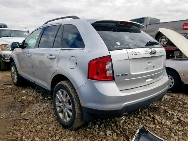 2FMDK3KC2BBB59877 - 2011 FORD EDGE LIMIT SILVER photo 3