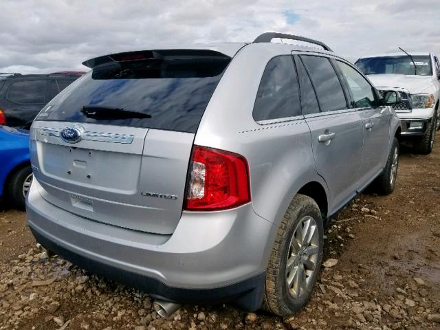 2FMDK3KC2BBB59877 - 2011 FORD EDGE LIMIT SILVER photo 4