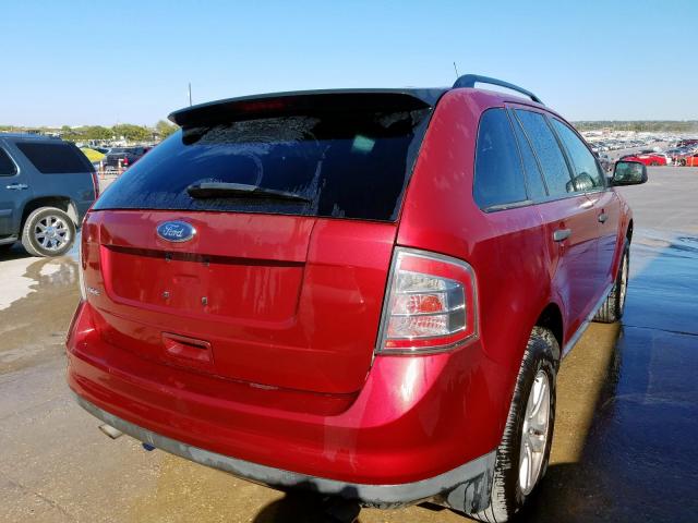 2FMDK36C17BA59402 - 2007 FORD EDGE SE RED photo 4