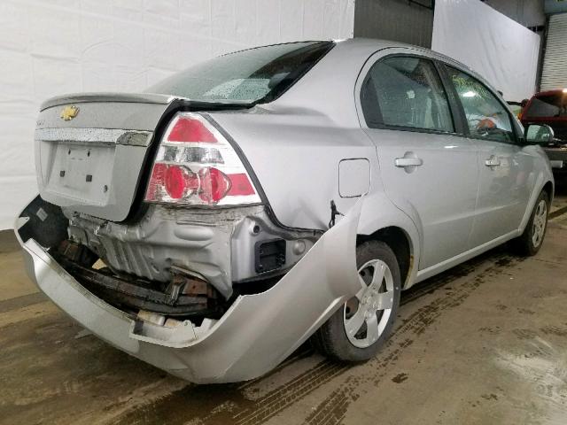 KL1TD5DE3BB123777 - 2011 CHEVROLET AVEO LS SILVER photo 4