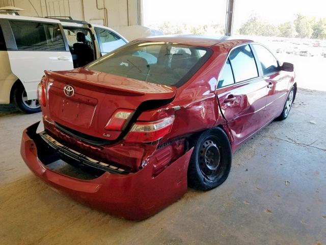 4T1BE46K39U336902 - 2009 TOYOTA CAMRY BASE MAROON photo 4