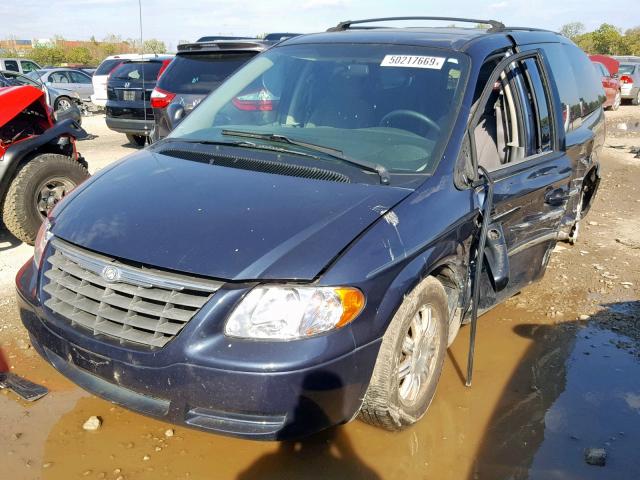 2A8GP54L07R223630 - 2007 CHRYSLER TOWN & COU BLUE photo 2