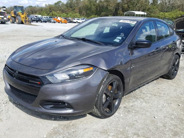 1C3CDFBBXFD276288 - 2015 DODGE DART SXT GRAY photo 2